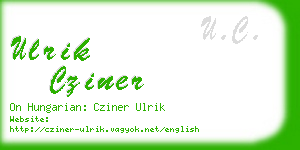 ulrik cziner business card